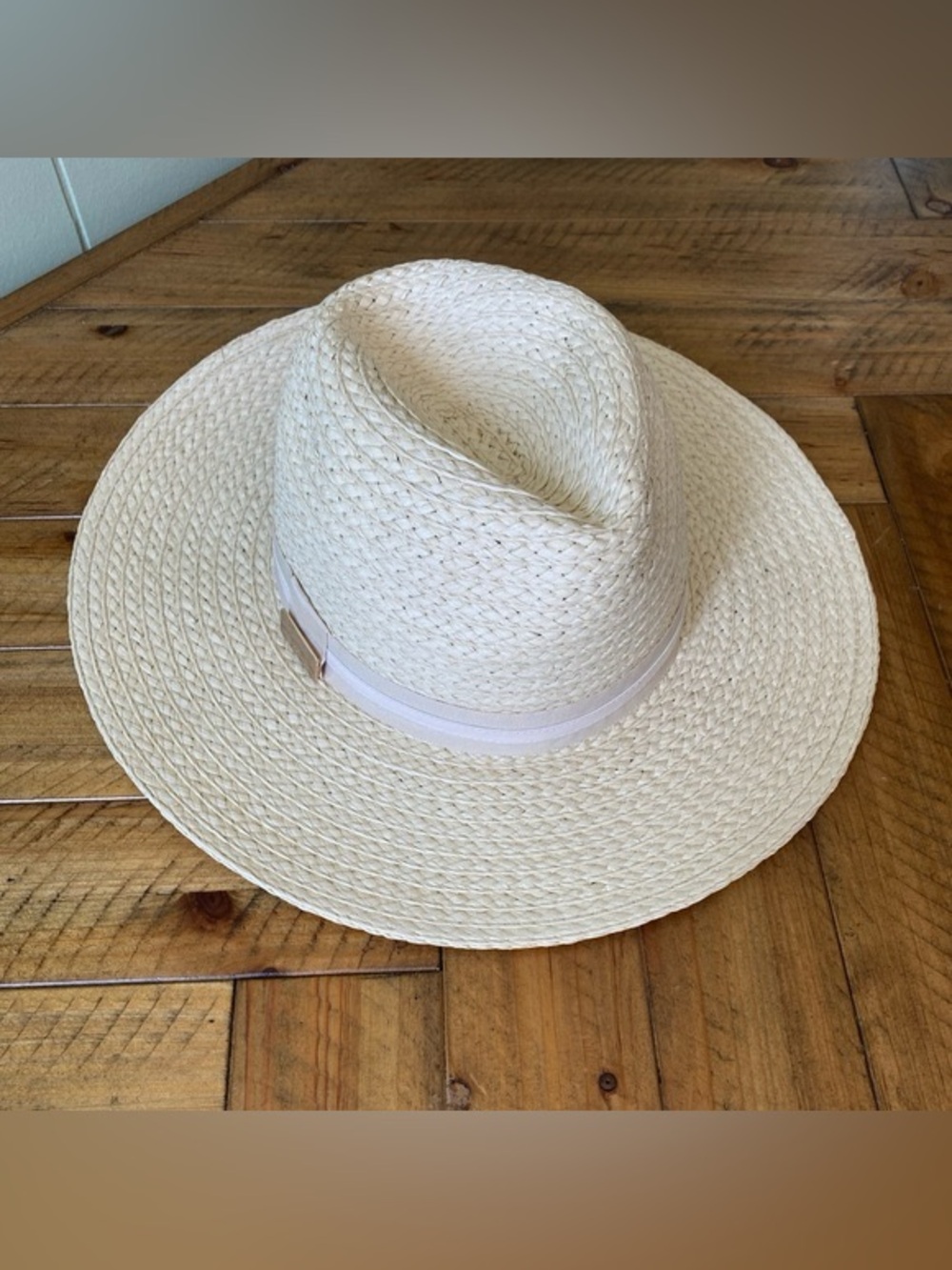 VINCE CAMUTO Paper Straw Panama Hat adjustable natural 100% paper sun hat